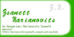 zsanett marianovits business card
